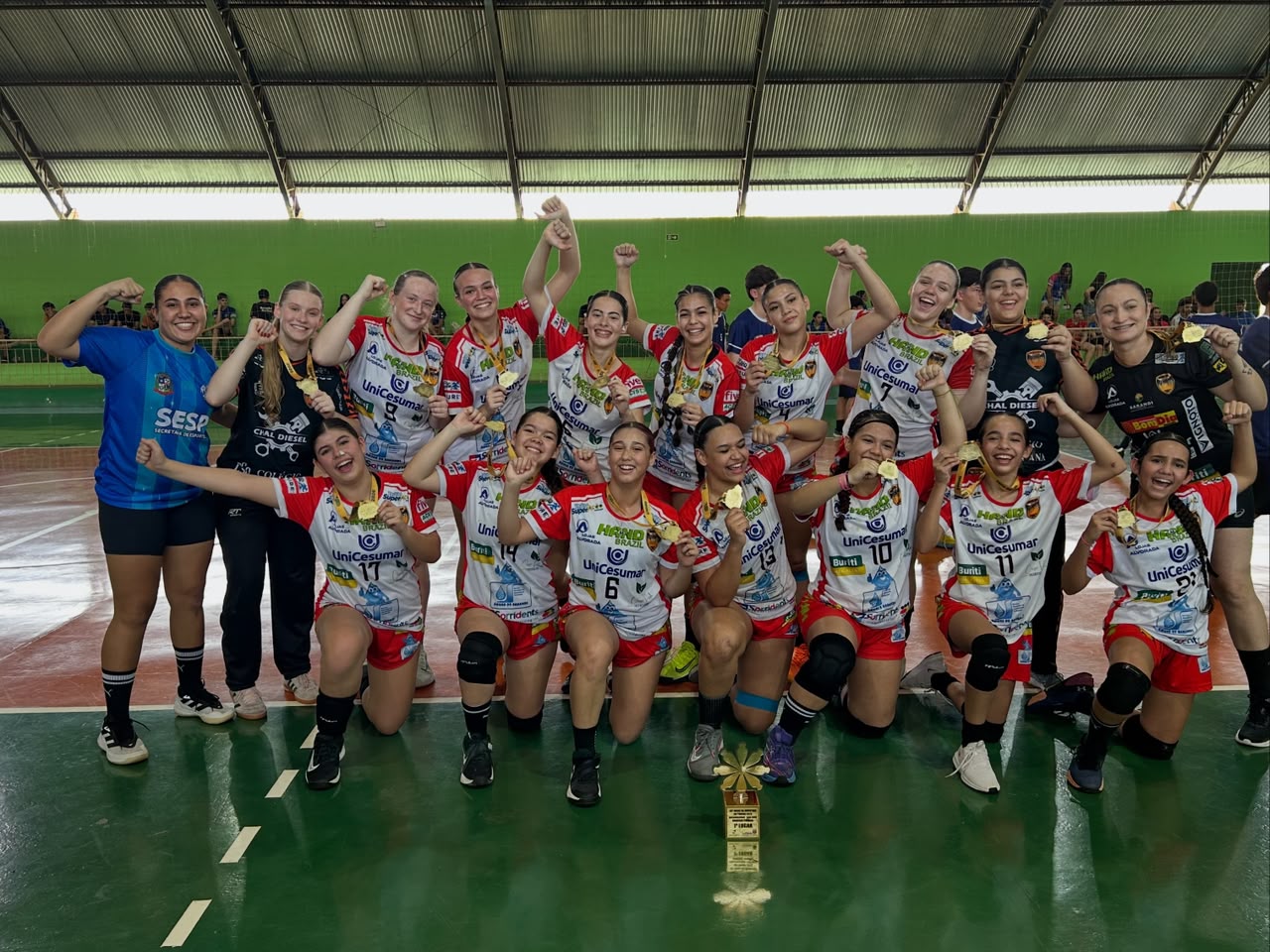 Equipe Juvenil Feminina de Handebol de Sarandi conquista título invicto na Fase Macro Regional dos Jogos da Juventude do Paraná