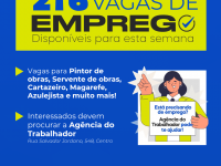 Agência do Trabalhador de Sarandi inicia a semana com 216 vagas de emprego disponíveis