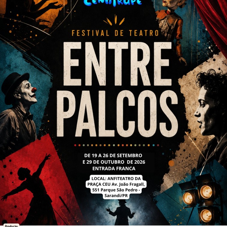 Sarandi recebe Festival de Teatro Entre Palcos com programação gratuita