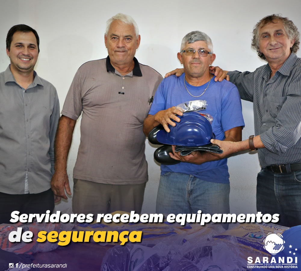 EPI é distribuído aos servidores de Sarandi