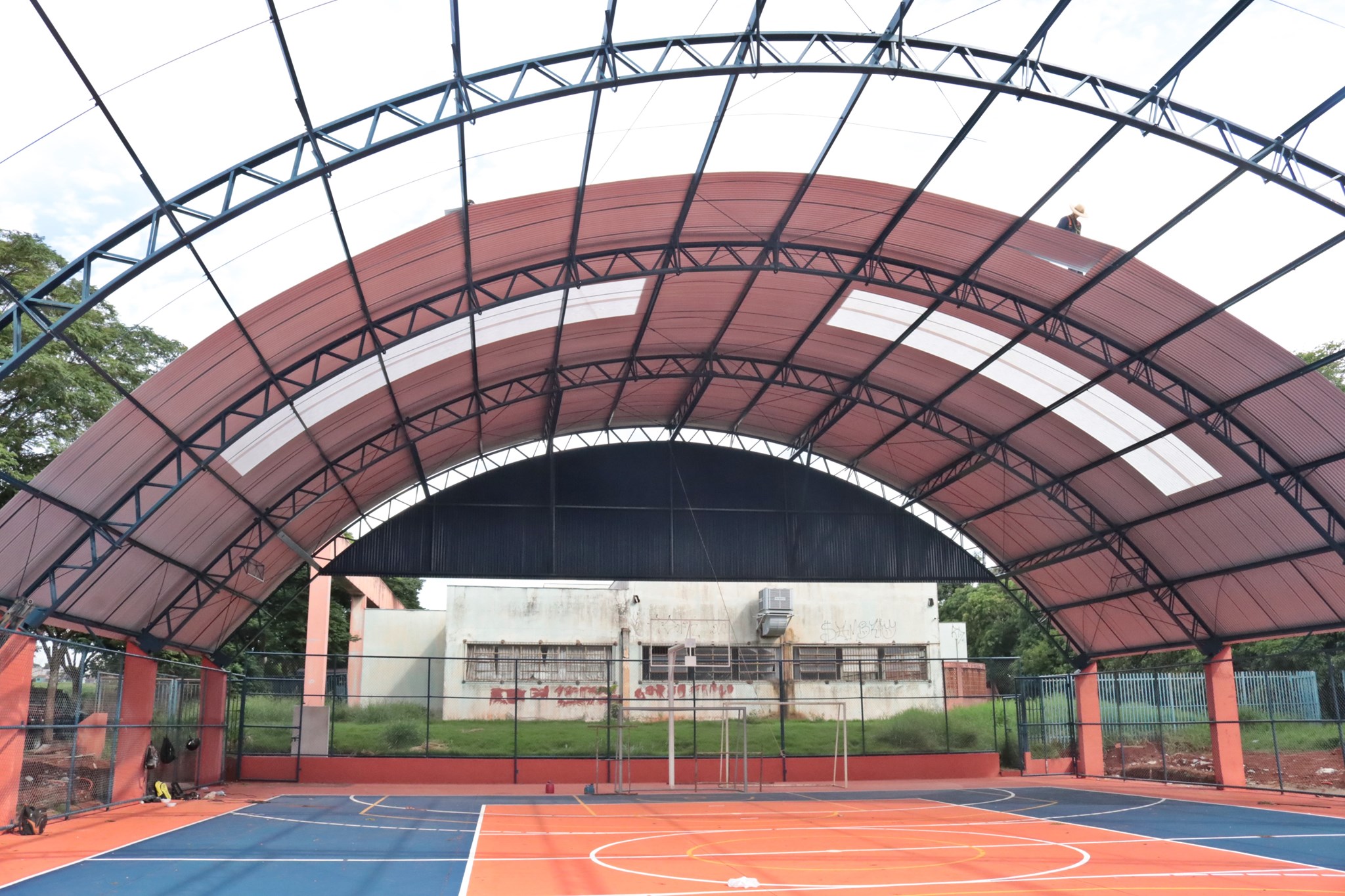 Inauguração da reforma da quadra poliesportiva da Escola Municipal José Polo