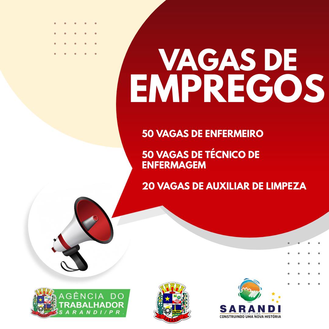 Vagas de Empregos - 08/11/2021