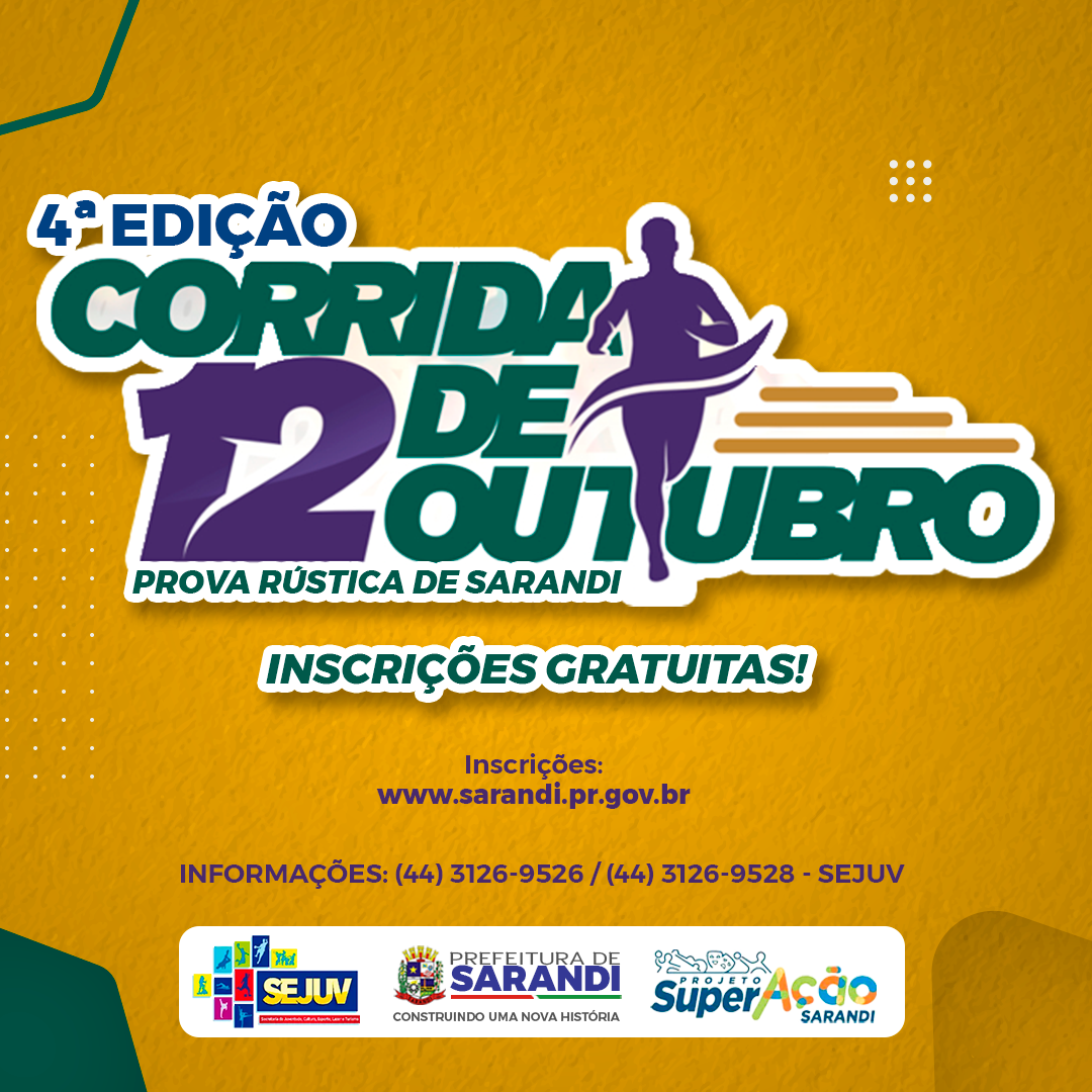 4ª Edição - Corrida 12 de Outubro - Inscrições Abertas