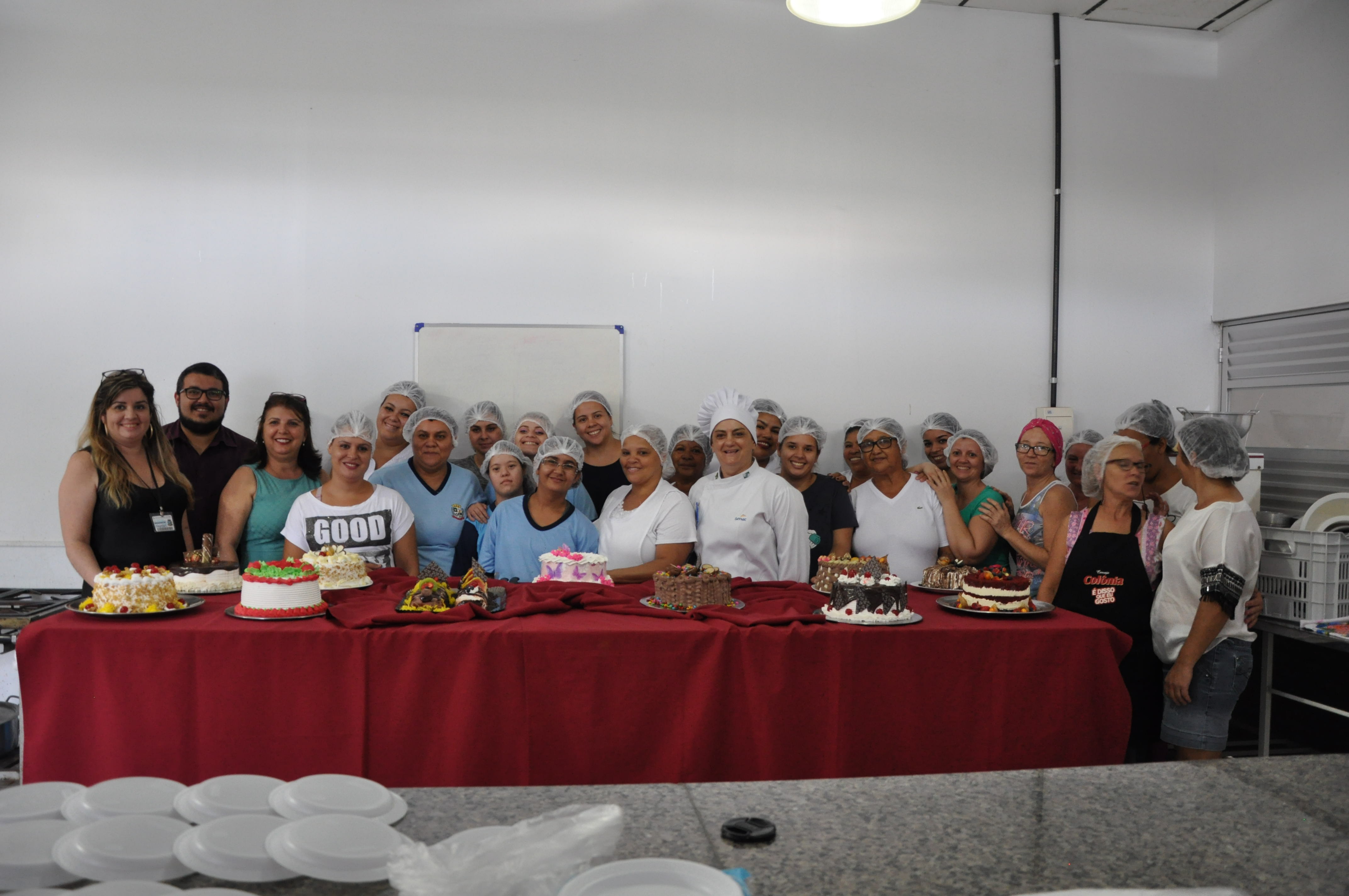 Encerramento de curso de Preparo e Decoração de Bolos