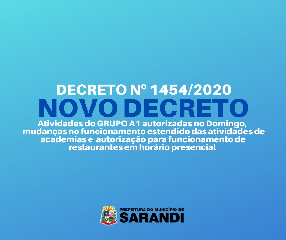 Novo Decreto da Prefeitura de Sarandi