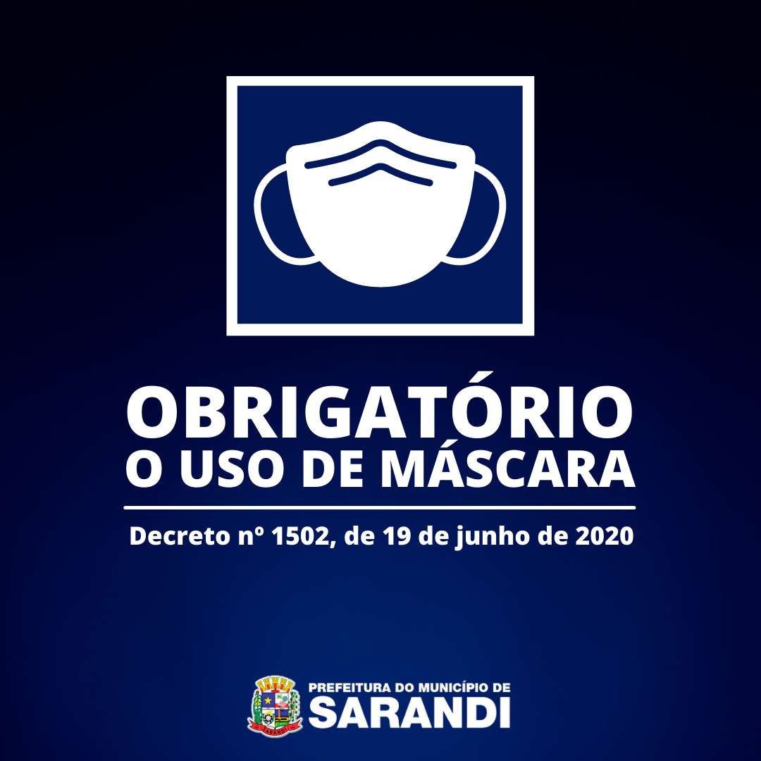 Alerta de multa para falta de uso de máscara em Sarandi