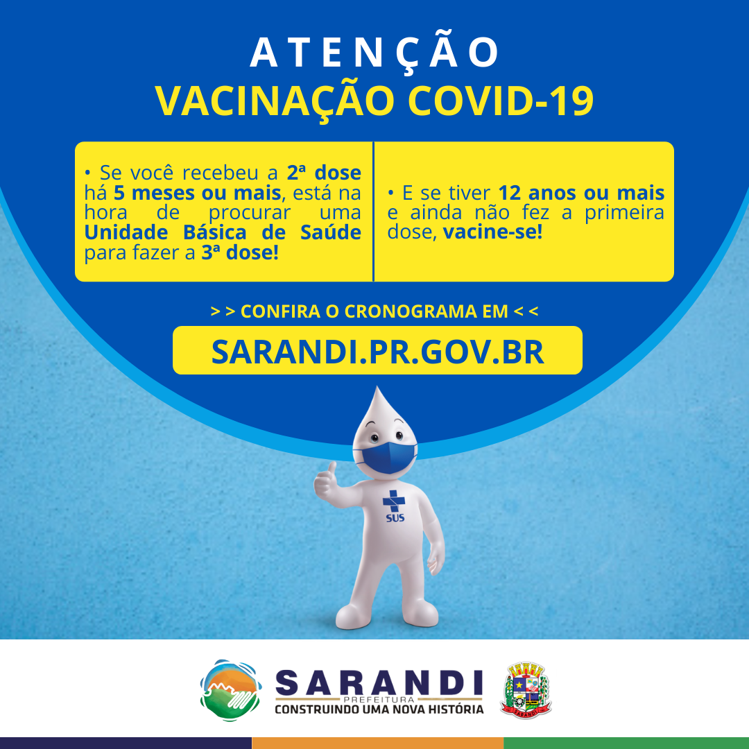 Atenção para os recados sobre a vacinação contra a Covid-19