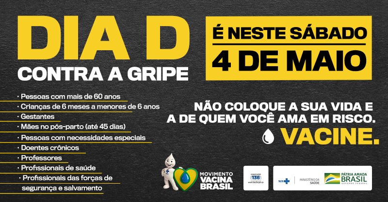 Vacinação: Dia D acontece neste Sábado