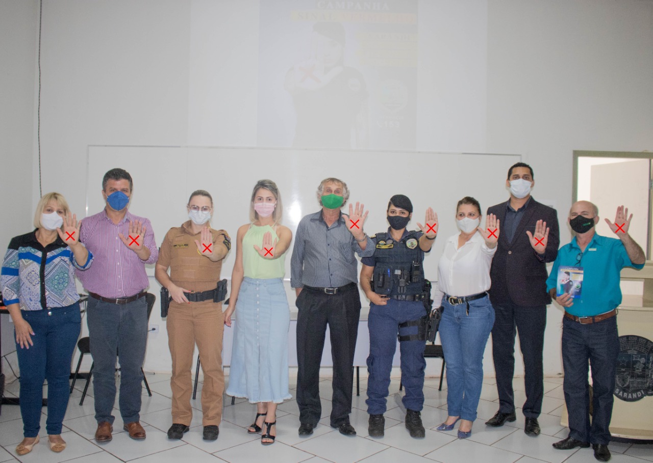 Lançamento da Campanha Sinal Vermelho contra a Violência Doméstica em Sarandi