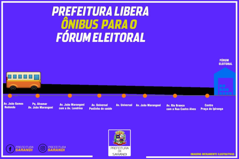 Prefeitura libera ônibus para o Fórum Eleitoral