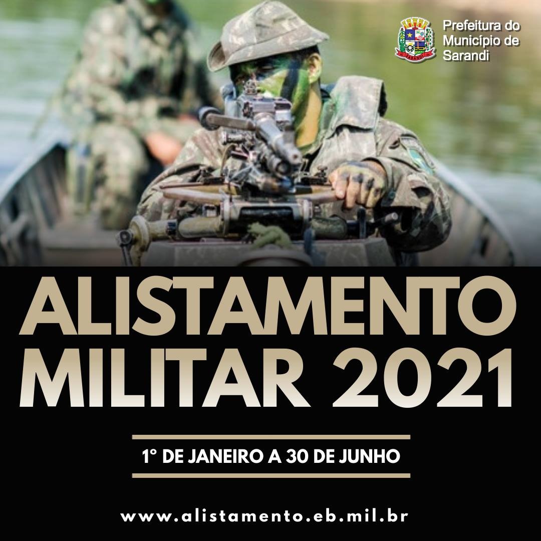 Alistamento Militar Obrigatório para os jovens nascidos no ano de 2003