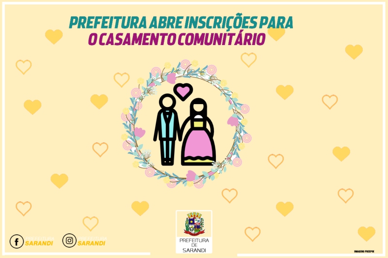 Prefeitura Abre Inscrições Para o Casamento Comunitário