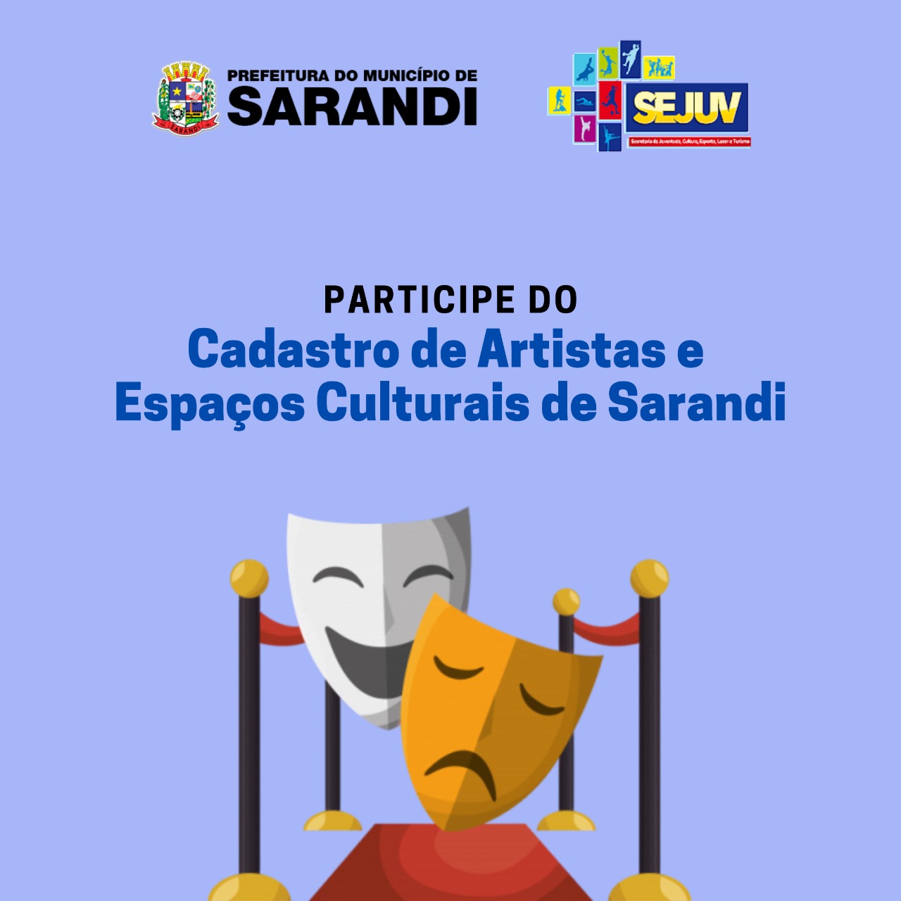 Cadastro de artistas e espaços culturais do município