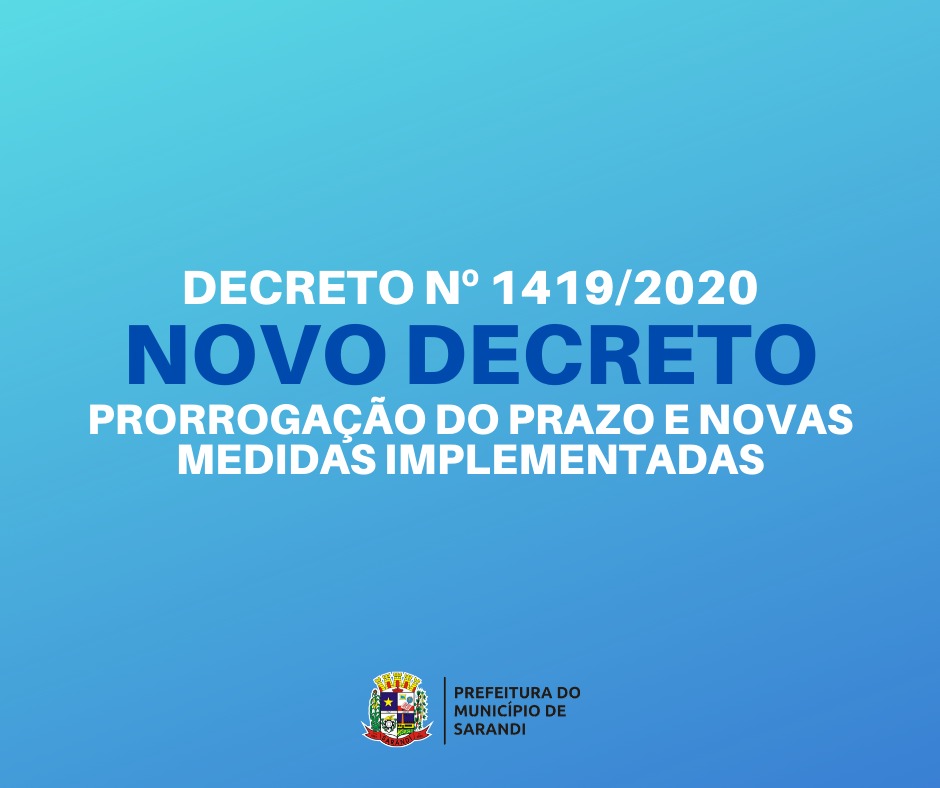 NOVO DECRETO DETERMINA PRORROGAÇÃO DA ABERTURA DO COMÉRCIO ATACADISTA E VAREJISTA