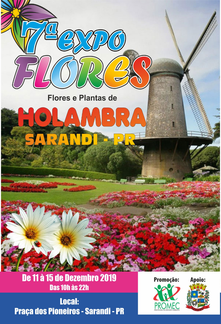 Expoflores acontece de 11 à 15 de dezembro