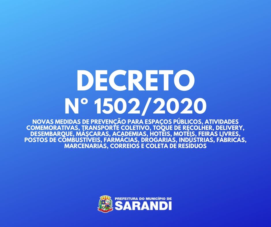Decreto determina novas ações de prevenção em Sarandi