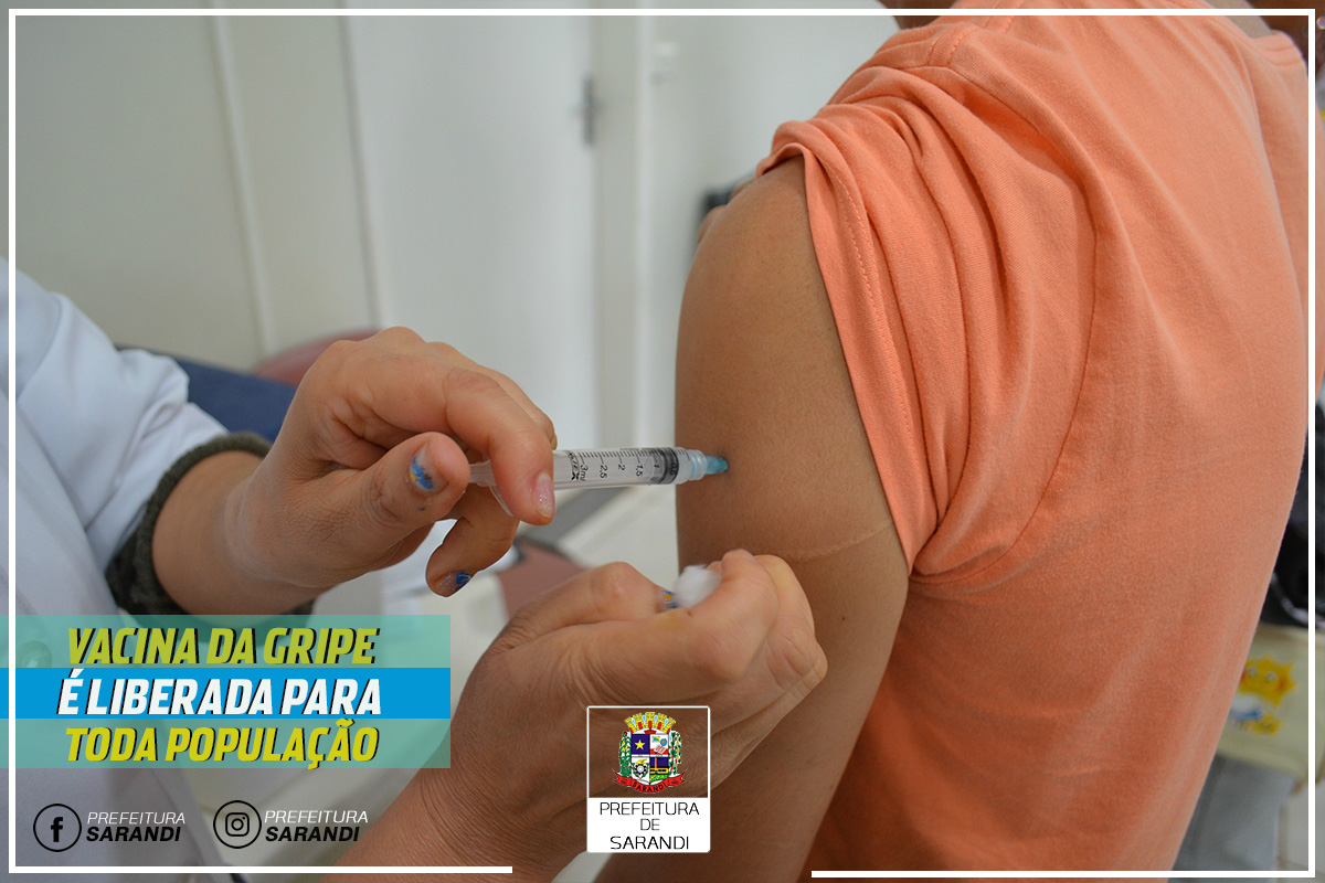 Vacina da gripe é liberada para toda a população